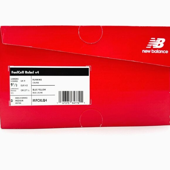 NEW New Balance Men's FuelCell Rebel v4 Running Shoes MFCXLQ4 Blue Yellow - Picture 9 of 14